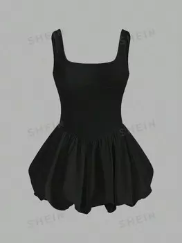 ICON Платье-баллон, платье-баллон, платье-баллон Shein, черный