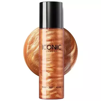 Iconic London Prep-Set-Glow Увлажняющий сияющий закрепляющий спрей, цвет Glow