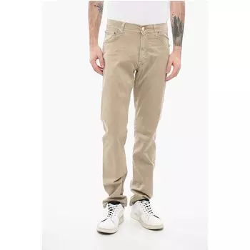ID 5-карманные брюки из эластичного хлопка Corneliani, Beige