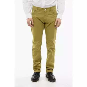 ID 5-карманные брюки из эластичного хлопка Corneliani, Yellow