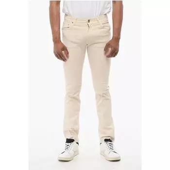 ID 5-карманные брюки из эластичного хлопка Corneliani, White