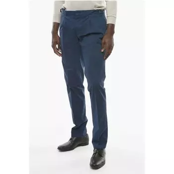 ID Брюки чинос с одинарной складкой и регулируемой талией Corneliani, Blue