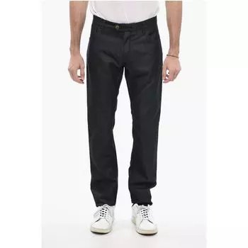 ID LUXURY DENIM Джинсы из смесового шелка со стандартным кроем Corneliani, Black