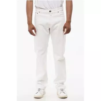 ID LUXURY DENIM Джинсы с контрастной строчкой Corneliani, White