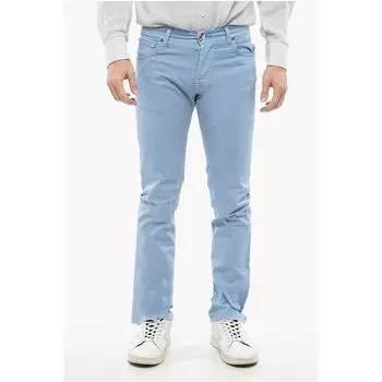 ID LUXURY DENIM Тон-в-тон вышитые джинсы Corneliani, Light Blue