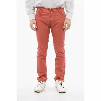 ID LUXURY DENIM Тон-в-тон вышитые джинсы Corneliani, Orange