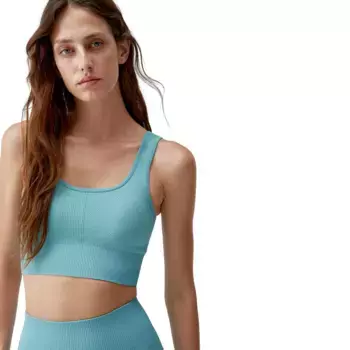 Idara Born Living Yoga Женский топ для йоги, лазурный
