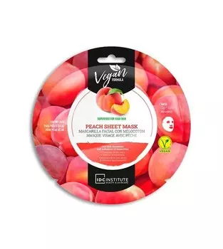 IDC Institute, Веганская тканевая маска для лица, персик, 23 г