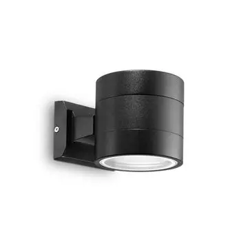 Ideal Lux SNIF AP1 BIG, настенное наружное освещение, черный, алюминий, IP54, вход, сад, прозрачный IdealLux