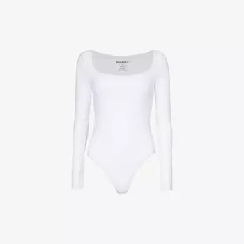 Идеально облегающий боди из переработанного полиамида с эластичным кроем Adanola, белый