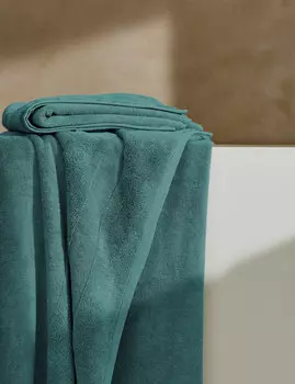 Идеальное турецкое роскошное хлопковое полотенце Marks & Spencer, бирюзовый