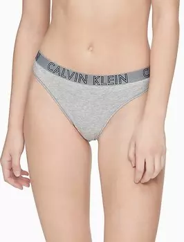 Идеальные хлопковые стринги Calvin Klein, серый