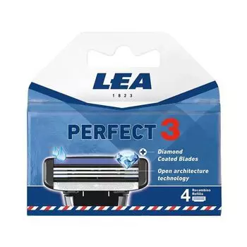 Идеальные сменные бритвенные головки с тремя лезвиями (4 шт.) Lea