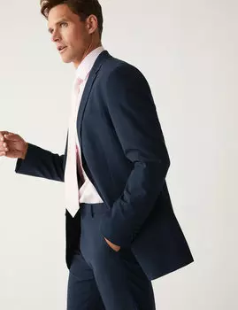 Идеальный костюмный пиджак идеального кроя Marks & Spencer, темно-синий
