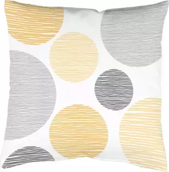 ИДЕИ ДЛЯ ДОМА Декоративная подушка "БОРДЕН", чехол на подушку с наполнителем, 1 шт HOME WOHNIDEEN 40х40 см, цвет gelb + bedruckt