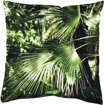 ИДЕИ ДЛЯ ДОМА Декоративная подушка "ЮНГОЛА", ЦИФРОВОЙ ПРИНТ, чехол без наполнения, 1 шт HOME WOHNIDEEN 50х50 см, зеленый