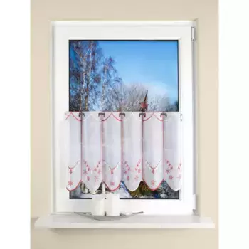 ИДЕИ ДЛЯ ДОМАШНЕЙ ГОСТИ Панельная штора «ADRIANE», (1 шт.), ВxШ: 45x130, с вышивкой Home Wohnideen, красный