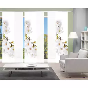 ИДЕИ ДЛЯ ДОМАШНЕЙ ГОСТИ Раздвижные шторы «КИРАНГИ НАБОР ИЗ 6 шт.», (6 шт.), ВxШ: 245x60 Home Wohnideen, белый