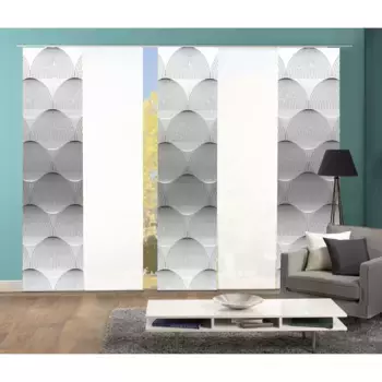 ИДЕИ ДЛЯ ДОМАШНЕЙ ЖИЗНИ Раздвижная штора «БЕНАРИС», (5 шт.), ВxШ: 245x60, включая монтажные принадлежности Home Wohnideen, серый