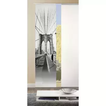 ИДЕИ ДЛЯ ДОМАШНЕЙ ЖИЗНИ Раздвижная штора «BRIGO», (1 шт.), ВxШ: 245x60, декоративная ткань, цифровая печать Home Wohnideen, черный