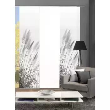 ИДЕИ ДЛЯ ДОМАШНЕЙ ЖИЗНИ Раздвижная штора «ПАМПАС», (1 шт.), ЦИФРОВАЯ ПЕЧАТЬ Home Wohnideen, серый