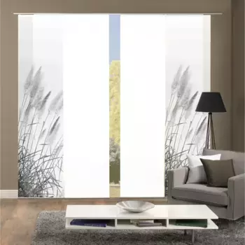 ИДЕИ ДЛЯ ДОМАШНЕЙ ЖИЗНИ Раздвижная штора «ПАМПАС», (1 шт.), ЦИФРОВАЯ ПЕЧАТЬ Home Wohnideen, серый