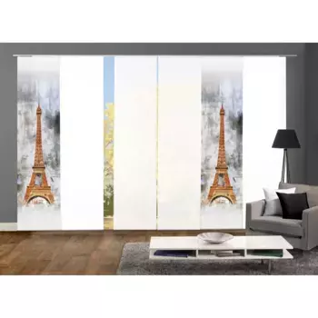 ИДЕИ ДЛЯ ДОМАШНЕЙ ЖИЗНИ Раздвижная штора «PARTIGO», (1 шт.), ЦИФРОВАЯ ПЕЧАТЬ Home Wohnideen, серый