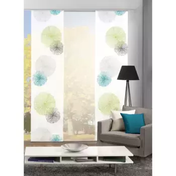 ИДЕИ ДЛЯ ДОМАШНЕЙ ЖИЗНИ Раздвижная штора «SCOPPIO», (3 шт.), ВxШ: 245x60, включая монтажные принадлежности Home Wohnideen, зеленый