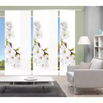 ИДЕИ ДЛЯ ДОМАШНЕЙ ЖИЗНИ Раздвижные шторы «KIRANGI SET OF 5», (5 шт.), ВxШ: 245x60 Home Wohnideen, белый