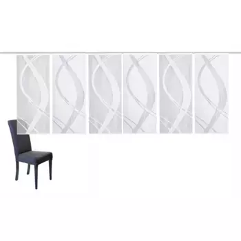 ИДЕИ ДЛЯ ДОМАШНЕЙ ЖИЗНИ Раздвижные шторы «TIBASO», (6 шт.), полупрозрачные Home Wohnideen, белый