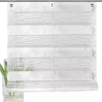 ИДЕИ ДЛЯ ДОМАШНЕЙ ЖИЗНИ Римская штора «BASENTO», с люверсами Home Wohnideen, белый