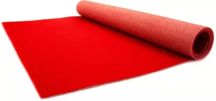 Идеи Primaflor в текстильной дорожке "Ковер для мероприятий PODIUM", прямоугольной формы, ширина 100 см, прочный фетр, однотонные цвета Primaflor-Ideen in Textil 100х500 см, красный