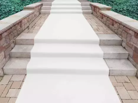 Идеи Primaflor в текстильной дорожке "Ковер для мероприятий PODIUM", прямоугольной формы, ширина 150 см, прочный фетр, однотонные цвета Primaflor-Ideen in Textil 150х1300 см, белый