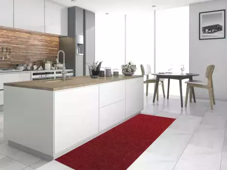 Идеи Primaflor в текстильной кухонной направляющей "PICOLLO", прямоугольной формы, фетр, прочная и простая в уходе, нескользящая, для кухни Primaflor-Ideen in Textil 100х400 см, красный