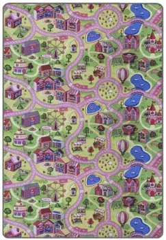 Идеи Primaflor в текстильном детском ковре "SWEET CITY", прямоугольный, уличный игровой ковер, ширина улицы ок. 9 см, детская комната Primaflor-Ideen in Textil 160х200 см, цвет bunt