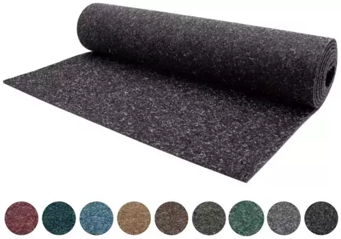 Идеи Primaflor в текстильном ковре из фетра "МЕРЛИН", прямоугольной формы, плоского плетения, фетра, в крапинку, особенно прочный и износостойкий Primaflor-Ideen in Textil 200х600 см, цвет anthrazit