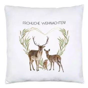Идея подарка с рождественской подушкой для любителей оленей, детей-оленей, сладкий рождественский мотив для семьи, друзей Hey!Print
