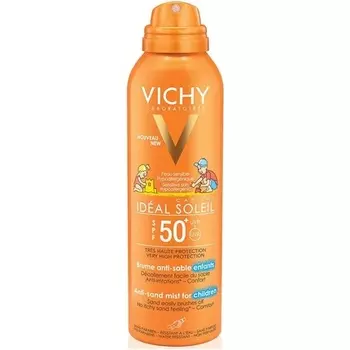 IdгAl Soleil Спрей солнцезащитный крем против песка для детей с SPF 50+ 200мл, Vichy