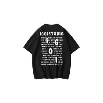 Igoi футболка унисекс, Черный (хлопок)