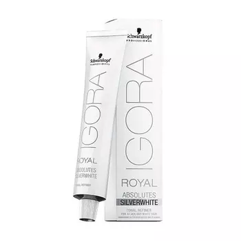 Igora Royal Absoloutes Silverwhite Перманентная краска для волос Серый Сиреневый 60мл, Schwarzkopf