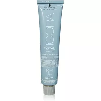 Igora Royal Highlifts Перманентная крем-краска для волос 10/1 Самый светлый пепельный блондин 60 мл, Schwarzkopf