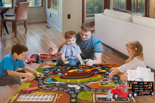 Игра Malplay, Big Truck Springs Cars Launcher 10 Cars