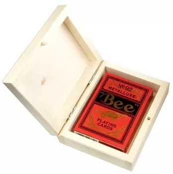 Игральные карты BICYCLE BEE METALLUXE RED, 1 КОЛОДА, в деревянной коробке*