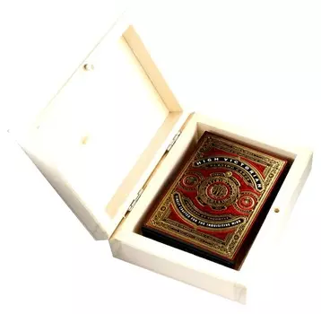 Игральные карты BICYCLE HIGH VITORIAN RED, 1 КОЛОДА, в деревянной коробке* Inna marka