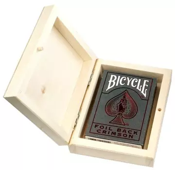 Игральные карты BICYCLE METALLUXE RED, 1 КОЛОДА, в деревянной коробке*