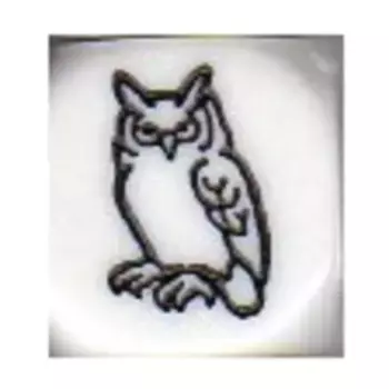 Игральные кости «Сова» d6, 16 мм — белые с черным (5), Dice - Animal