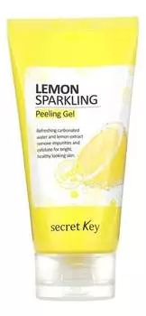 Игристый пилинг-гель «Лимон», Освежающий скраб для лица, 120 мл Secret Key