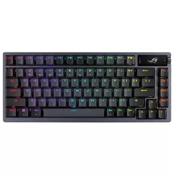 Клавиатура игровая механическая беспроводная Asus ROG Azoth, NX Blue, PBT, английская раскладка, черный