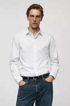 Игровая рубашка стандартного кроя Mango, белый