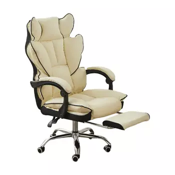 Игровое кресло Insdea HDA032, латекс, алюминий, подставка для ног, бежевый